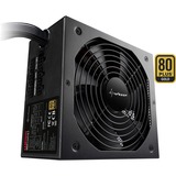 Sharkoon WPM Gold ZERO unité d'alimentation d'énergie 650 W 24-pin ATX ATX Noir Noir, 650 W, 100 - 240 V, 47 - 63 Hz, 10 A, Actif, 110 W