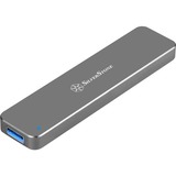 SilverStone MS09 Enceinte ssd Charbon de bois M.2, Boîtier disque dur Gris foncé, Enceinte ssd, M.2, SATA, Connectivité USB, Charbon de bois