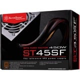 SilverStone ST45SF unité d'alimentation d'énergie 20+4 pin ATX SFX Noir alimentation  450 watt Noir, 1x PCIe, 450 W, 90 - 264 V, 47 - 63 Hz, Actif, 110 W, 450 W