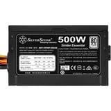 SilverStone ST50F-ES230 unité d'alimentation d'énergie 24-pin ATX Aluminium alimentation 500 watt Noir, 2x PCIe, 500 W, 207 - 253 V, 47 - 63 Hz, 34 A, +12V1,+3.3V,+5V,+5Vsb,-12V, Actif