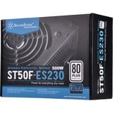 SilverStone ST50F-ES230 unité d'alimentation d'énergie 24-pin ATX Aluminium alimentation 500 watt Noir, 2x PCIe, 500 W, 207 - 253 V, 47 - 63 Hz, 34 A, +12V1,+3.3V,+5V,+5Vsb,-12V, Actif