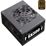 SilverStone SX300-B unité d'alimentation d'énergie 300 W 24-pin ATX SFX Noir alimentation Noir, 300 W, 90 - 265 V, 47 - 63 Hz, Actif, 120 W, 300 W