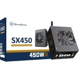 SilverStone SX450-B unité d'alimentation d'énergie 24-pin ATX SFX Noir alimentation  450 watt Noir, 2x PCIe, 450 W, 90 - 265 V, 47 - 63 Hz, Actif, 120 W, 450 W