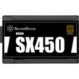 SilverStone SX450-B unité d'alimentation d'énergie 24-pin ATX SFX Noir alimentation  450 watt Noir, 2x PCIe, 450 W, 90 - 265 V, 47 - 63 Hz, Actif, 120 W, 450 W