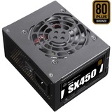SilverStone SX450-B unité d'alimentation d'énergie 450 W 24-pin ATX SFX Noir alimentation Noir, 450 W, 90 - 265 V, 47 - 63 Hz, Actif, 120 W, 450 W