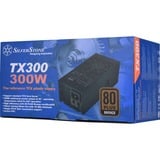 SilverStone TFX TX300 alimentation 300 watt Noir, 300 W, 90 - 264 V, 47 - 63 Hz, Actif, 95 W, 276 W