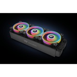 Thermaltake RGB Quad 12 Ventilateur de radiateur TT Premium Edition 3 Pack, Ventilateur de boîtier Noir, 3 pièces, contrôleur inclus