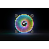 Thermaltake RGB Quad 12 Ventilateur de radiateur TT Premium Edition 3 Pack, Ventilateur de boîtier Noir, 3 pièces, contrôleur inclus