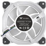 Thermaltake RGB Quad 12 Ventilateur de radiateur TT Premium Edition 3 Pack, Ventilateur de boîtier Blanc, 3 pièces, contrôleur inclus