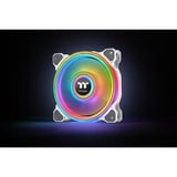 Thermaltake RGB Quad 12 Ventilateur de radiateur TT Premium Edition 3 Pack, Ventilateur de boîtier Blanc, 3 pièces, contrôleur inclus