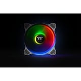 Thermaltake RGB Quad 12 Ventilateur de radiateur TT Premium Edition 3 Pack, Ventilateur de boîtier Blanc, 3 pièces, contrôleur inclus