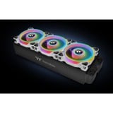 Thermaltake RGB Quad 12 Ventilateur de radiateur TT Premium Edition 3 Pack ventilateurs de boîtier Blanc, 3 pièces, 120 x 120 x 25 mm, 3 pièces, contrôleur inclus