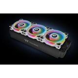 Thermaltake RGB Quad 14 RGB Radiator Fan TT Premium Edition 3 Pack, Ventilateur de boîtier Blanc, 3 pièces, contrôleur inclus