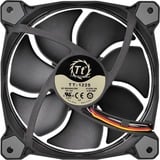 Thermaltake Riing 12 Boitier PC Ventilateur 12 cm Noir, Ventilateur de boîtier Ventilateur, 12 cm, 800 tr/min, 1500 tr/min, 26,4 dB, 40,6 cfm