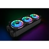 Thermaltake Riing Duo 12 RGB Premium Edition Boitier PC Ventilateur 12 cm Noir ventilateurs de boîtier Noir, 3 pièces, 120 x 120 x 25 mm, PWM, Ventilateur, 12 cm, 500 tr/min, 1500 tr/min, 23,9 dB, 42,45 cfm