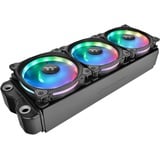 Thermaltake Riing Duo 12 RGB Premium Edition Boitier PC Ventilateur 12 cm Noir ventilateurs de boîtier Noir, 3 pièces, 120 x 120 x 25 mm, PWM, Ventilateur, 12 cm, 500 tr/min, 1500 tr/min, 23,9 dB, 42,45 cfm