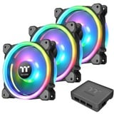 Thermaltake Riing Trio 12 LED RGB Radiator Fan TT Premium Edition Boitier PC Ventilateur 12 cm Noir ventilateurs de boîtier 3 pièces, 120 x 120 x 25 mm, Ventilateur, 12 cm, 500 tr/min, 1500 tr/min, 25,2 dB, 41,13 cfm
