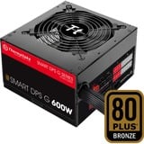 Thermaltake SPG-600DH2CCB unité d'alimentation d'énergie 24-pin ATX ATX Noir, Rouge alimentation modulaire 600 watt Noir, 4x PCIe, 600 W, 100 - 240 V, 720 W, 47 - 63 Hz, 9 A, Actif