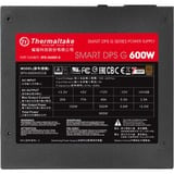 Thermaltake SPG-600DH2CCB unité d'alimentation d'énergie 24-pin ATX ATX Noir, Rouge alimentation modulaire 600 watt Noir, 4x PCIe, 600 W, 100 - 240 V, 720 W, 47 - 63 Hz, 9 A, Actif