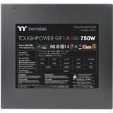 Thermaltake Toughpower GF1 ARGB alimentation modulaire 750 watt Noir, 4x PCIe, 750 W, 100 - 240 V, 900 W, 50/60 Hz, 10 A, Actif