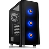 Thermaltake Versa J25 TG RGB Midi Tower Noir, boîtier pc Noir | 2x USB-A | RGB | Verre Trempé