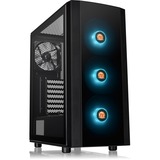 Thermaltake Versa J25 TG RGB Midi Tower Noir, boîtier pc Noir | 2x USB-A | RGB | Verre Trempé