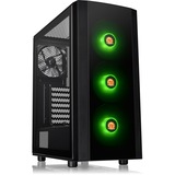 Thermaltake Versa J25 TG RGB Midi Tower Noir, boîtier pc Noir | 2x USB-A | RGB | Verre Trempé