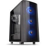 Thermaltake Versa J25 TG RGB Midi Tower Noir, boîtier pc Noir | 2x USB-A | RGB | Verre Trempé