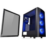 Thermaltake Versa J25 TG RGB Midi Tower Noir, boîtier pc Noir | 2x USB-A | RGB | Verre Trempé