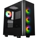 Thermaltake View 21 TG RGB Plus Midi Tower Noir, boîtier pc Noir | 2x USB-A | RGB | Verre Trempé