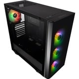 Thermaltake View 21 TG RGB Plus Midi Tower Noir, boîtier pc Noir | 2x USB-A | RGB | Verre Trempé