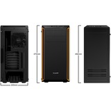 be quiet! PURE BASE 600 Window, Moyenne tour Noir/Orange,  boîtier tour noir/orange, Window-Kit