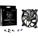 be quiet! Shadow Wings 2 140 mm, Ventilateur de boîtier Noir, Ventilateur, 14 cm, 900 tr/min, 14,7 dB, 49,8 cfm, 85 m³/h