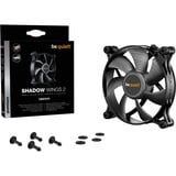 be quiet! Shadow Wings 2 PWM 120 mm ventilateur de boîtier Noir, 120 x 120 x 25 mm, Ventilateur, 12 cm, 1100 tr/min, 15,9 dB, 38,5 cfm, 65 m³/h