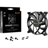 be quiet! Shadow Wings 2 PWM 140 mm, Ventilateur de boîtier Noir, Ventilateur, 14 cm, 900 tr/min, 14,9 dB, 49,8 cfm, 85 m³/h