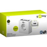 goobay 55542 Prise intelligente 3600 W Blanc, Minuteur Blanc, Avec fil, Intérieure, Blanc, IP20, CE, WEEE, GS: TÜV Süd, 3600 W