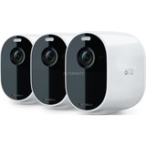 Arlo Essential Spotlight x 3 Caméra de sécurité IP Intérieure et extérieure Boîte Plafond/mur, Caméra de surveillance Blanc/Noir, Caméra de sécurité IP, Intérieure et extérieure, Avec fil &sans fil, Interne, CE, Boîte