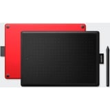 Wacom One by Medium tablette graphique Noir, Rouge 2540 lpi 216 x 135 mm USB Noir/Rouge, Avec fil, 2540 lpi, 216 x 135 mm, USB, Stylo, Noir, Rouge