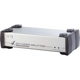 ATEN Distributeur vidéo 4-Port VS-164, Répartiteur vidéo DVI, 4x DVI-I, 1920 x 1200 pixels, Noir, Argent, Métal, Full HD