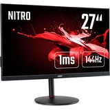 Acer XV272UP 68,6 cm (27") 2560 x 1440 pixels Quad HD LED Noir, Moniteur gaming Noir, 68,6 cm (27"), 2560 x 1440 pixels, Quad HD, LED, 1 ms, Noir