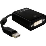 DeLOCK 61847 câble vidéo et adaptateur 0,125 m DisplayPort DVI-I Noir Noir, 0,125 m, DisplayPort, DVI-I, Mâle, Femelle, Noir, Détail Lite