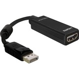 DeLOCK 61849 câble vidéo et adaptateur 0,125 m DisplayPort HDMI Type A (Standard) Noir Noir, 0,125 m, DisplayPort, HDMI Type A (Standard), Mâle, Femelle, Noir, Détail Lite