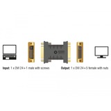 DeLOCK 63313 changeur de genre de câble 1 x DVI 24+1 1 x DVI 24+5 Noir, Adaptateur Noir, 1 x DVI 24+1, 1 x DVI 24+5, Noir