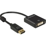 DeLOCK Adaptateur DisplayPort vers DVI Noir, 0,2 mètre, 4K