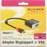 DeLOCK DisplayPort 1.2 > VGA (female), Adaptateur Noir, 0,2 mètres