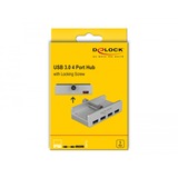 DeLOCK Hub USB 3.0 externe à 4 ports avec vis de verrouillage 