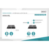 Digitus DS-55125 extension audio/video Récepteur AV Noir, Extension HDMI Noir, 3840 x 2160 pixels, Récepteur AV, 120 m, Avec fil, Noir