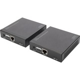 Digitus DS-55502 extension audio/video Émetteur et récepteur AV Noir, Switch HDMI 4096 x 2160 pixels, Émetteur et récepteur AV, 70 m, Avec fil, Compatibilité 3D, HDCP