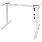 Digitus Réglable électriquement en hauteur, support/châssis de table ajustable, Piètement Blanc, support/châssis de table ajustable, Droit, Forme rectangulaire, Blanc, Jambes en T, Blanc, 60 kg