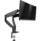 Digitus Support double écran universel avec ressort à gaz et fixation par serrage, Support de moniteur Noir, Pince, 9 kg, 38,1 cm (15"), 81,3 cm (32"), 100 x 100 mm, Noir